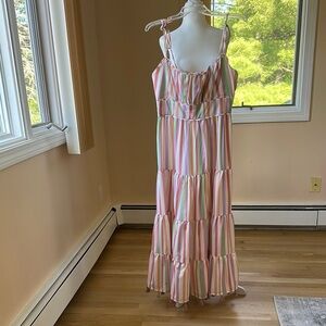 Colorful Striped Maxi Dress